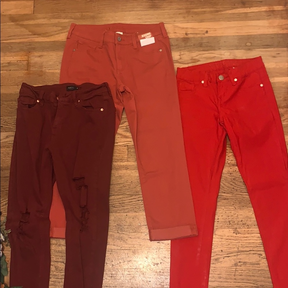 Different Shades of Red Jeans
